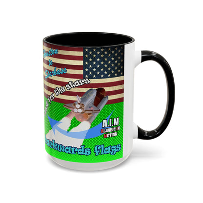 shoot for the stars - Accent Mug (logo green)