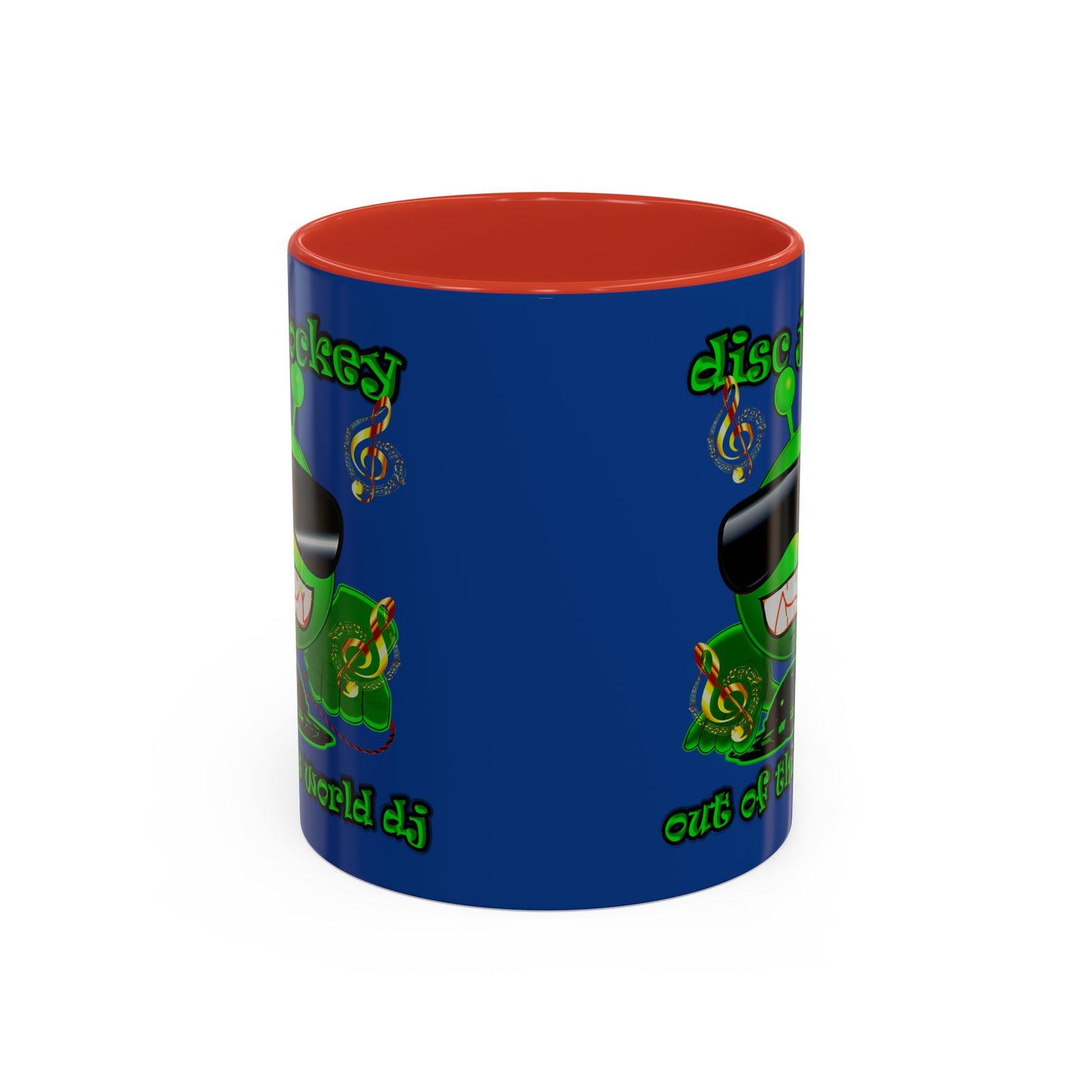 disc jockey - Accent Mug (dark blue)
