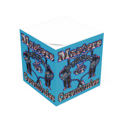 em cee squared - note cube (turquoise)
