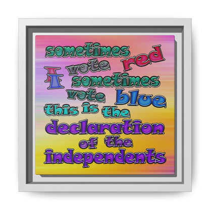 declaration of the independents - framed canvas art (color blur)