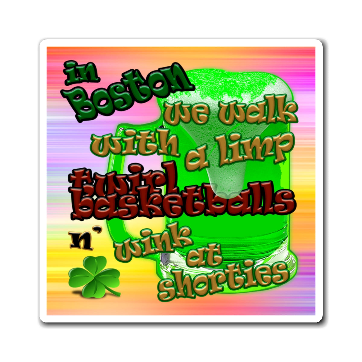 celtics logo - Magnets - (color blur)