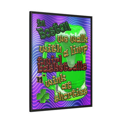 celtics logo - framed canvas art (purple wave)