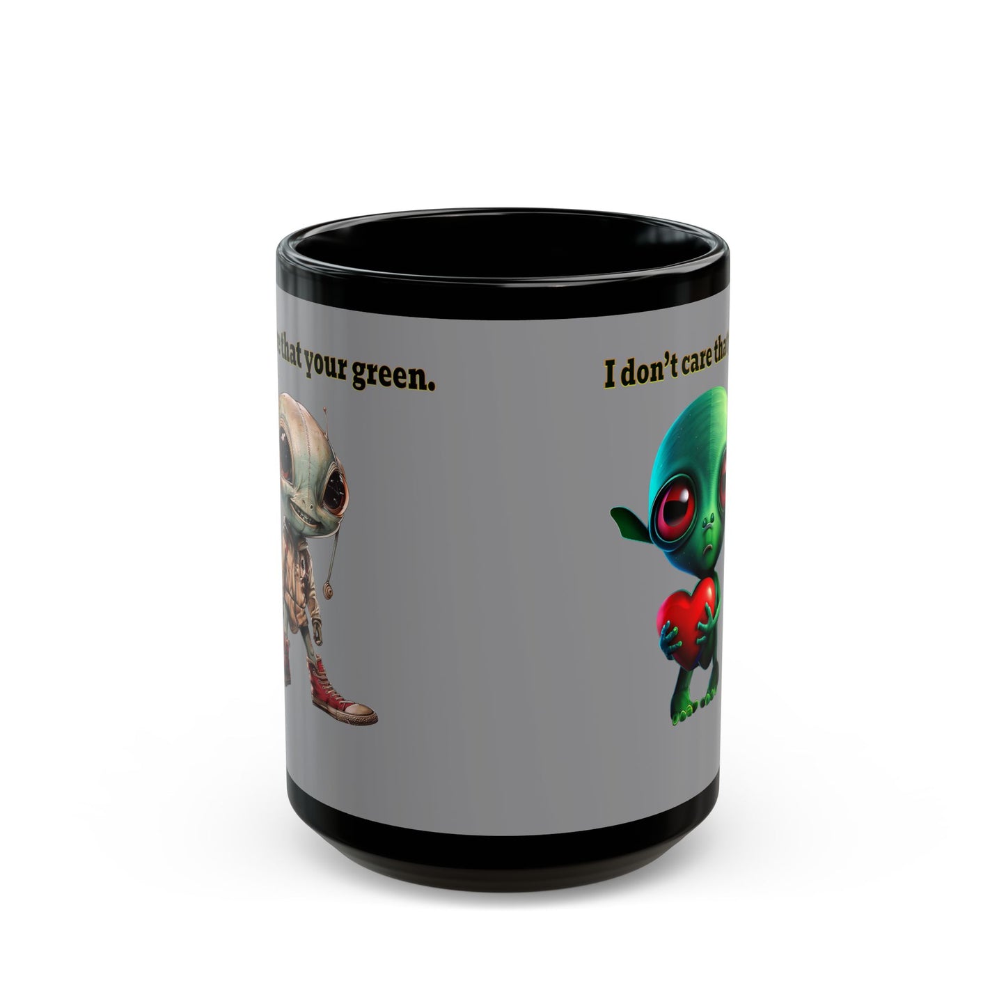 I don't care that your grey - Black Mug (grey)