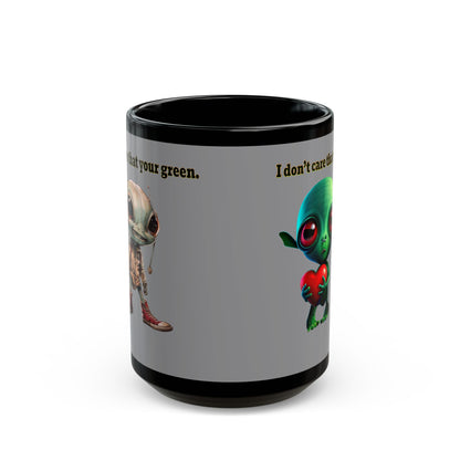 I don't care that your grey - Black Mug (grey)