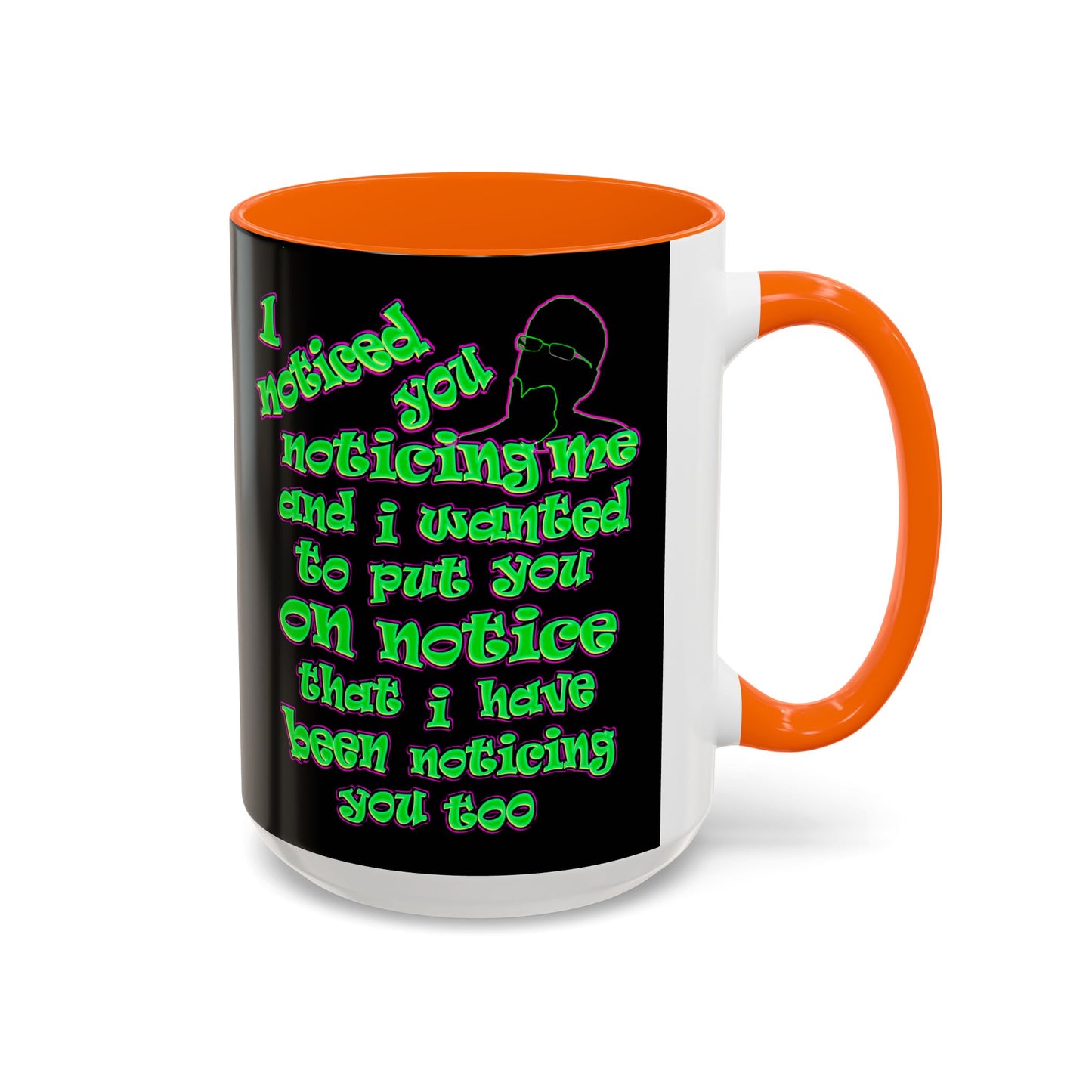 noticed you noticing - Accent Mug (black)