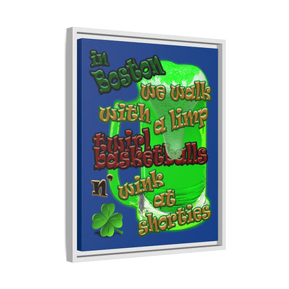 celtics logo - framed canvas art (dark blue)