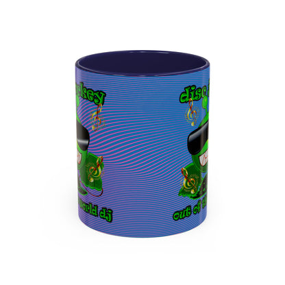 disc jockey - Accent Mug (light blue-purple wave)