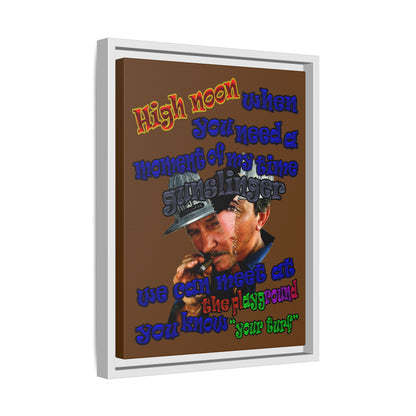 high noon - framed canvas art (brown)