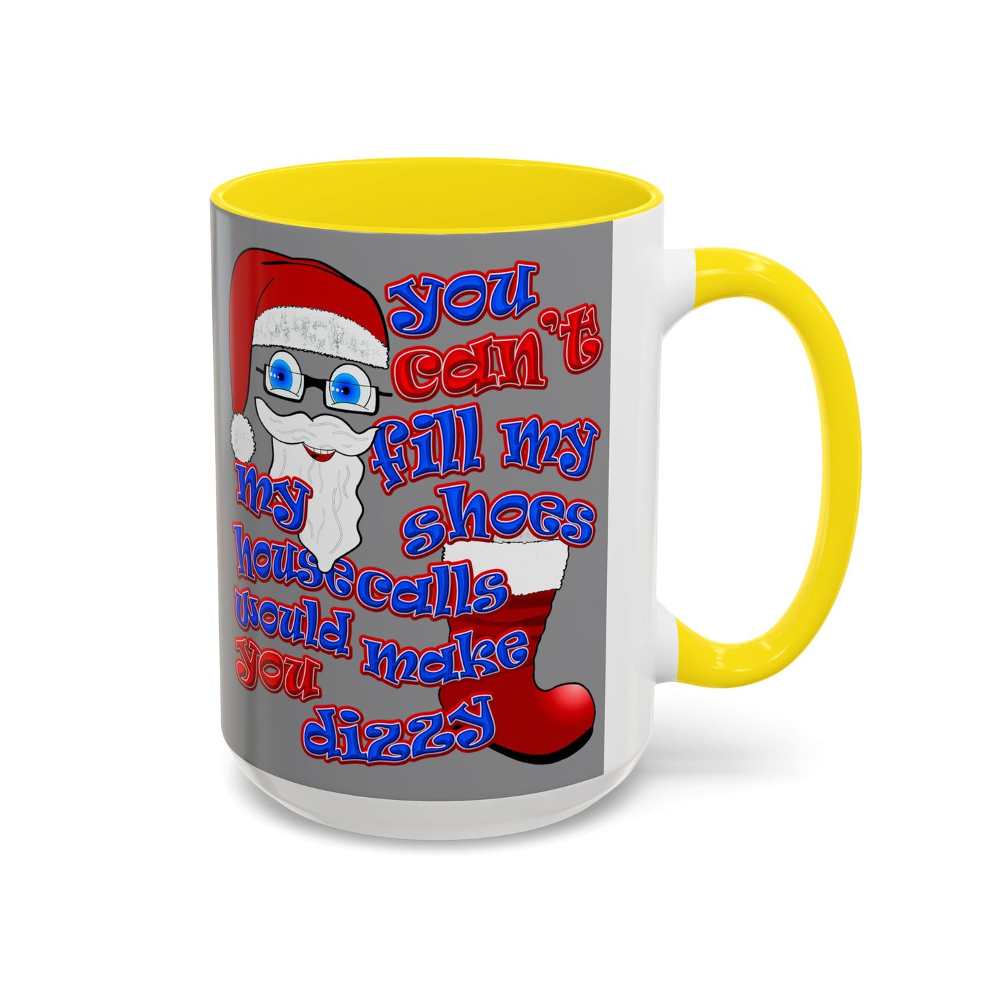 santa's shoes - Accent Mug (grey)