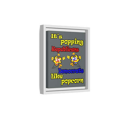 popping like popcorn - framed canvas art (dark grey)