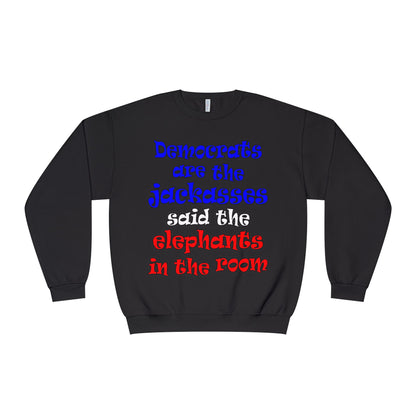 donkeys and elephants - Unisex NuBlend® Crewneck Sweatshirt