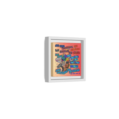 drop the beat - framed canvas art (yellow-orange wave)