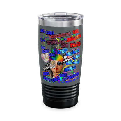 drop the beat - Ringneck Tumbler, 20oz (dark grey)