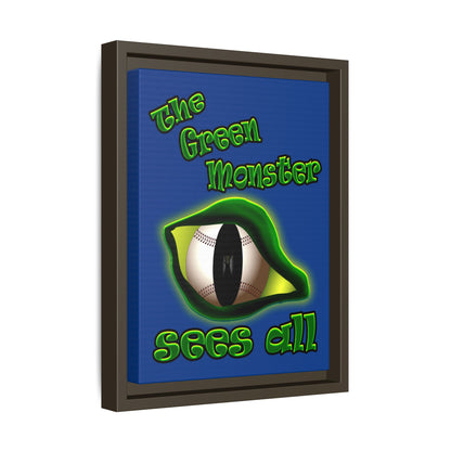 green monster - framed canvas art (dark blue)