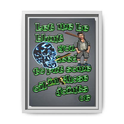 og - framed canvas art (grey-light grey)