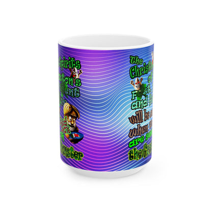 christmas spirits of boston - White Mug (purple wave)