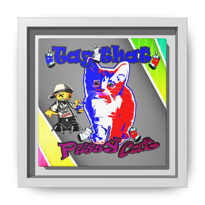 tag that - framed canvas art (rainbow split)
