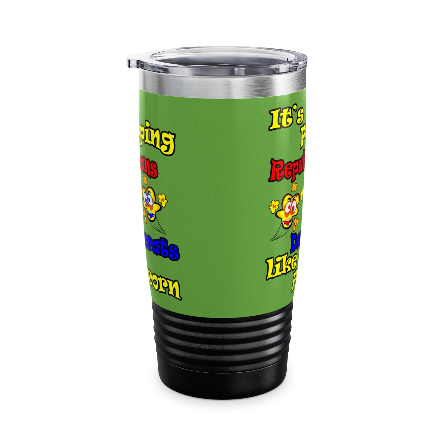 popping like popcorn - Ringneck Tumbler, 20oz (green)