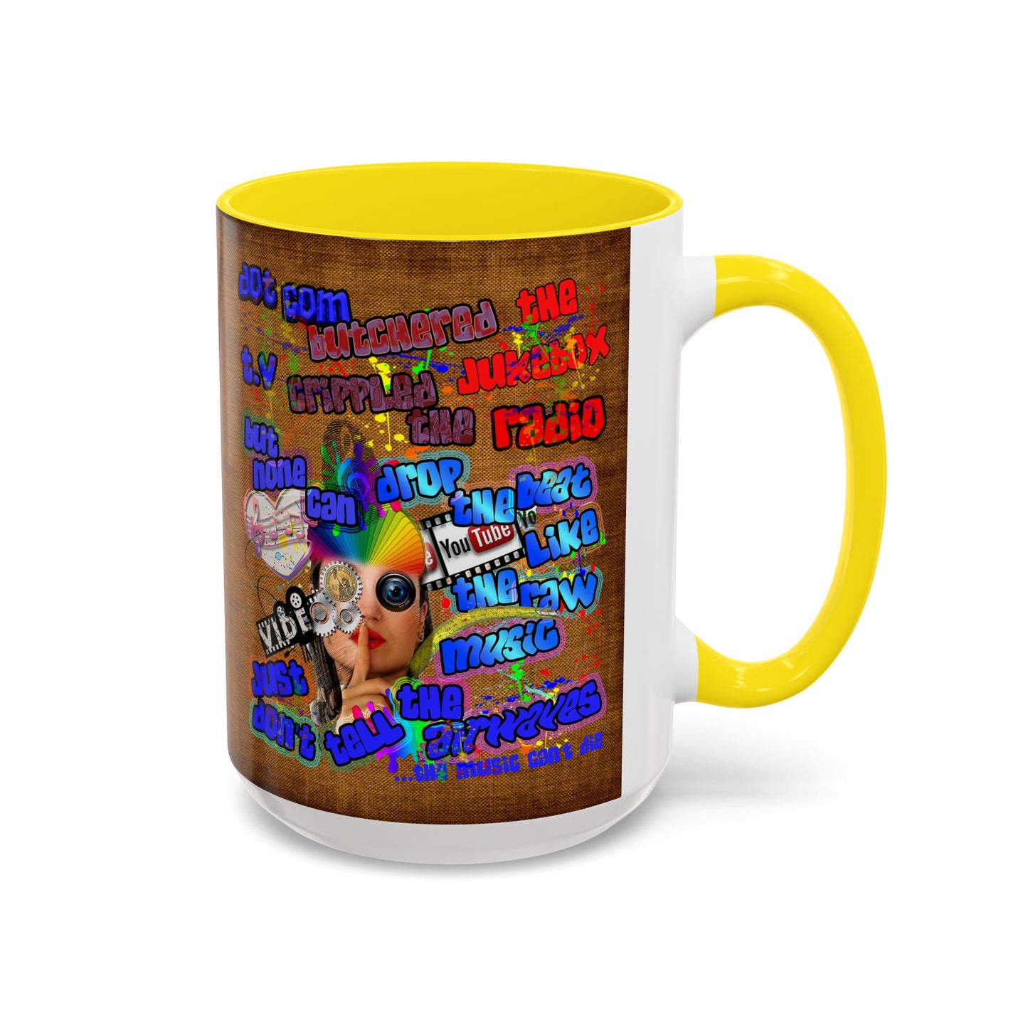 drop the beat - Accent Mug (brown papyrus)