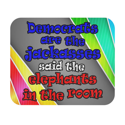 donkeys and elephants - Mouse Pad (Rectangle) (rainbow split)