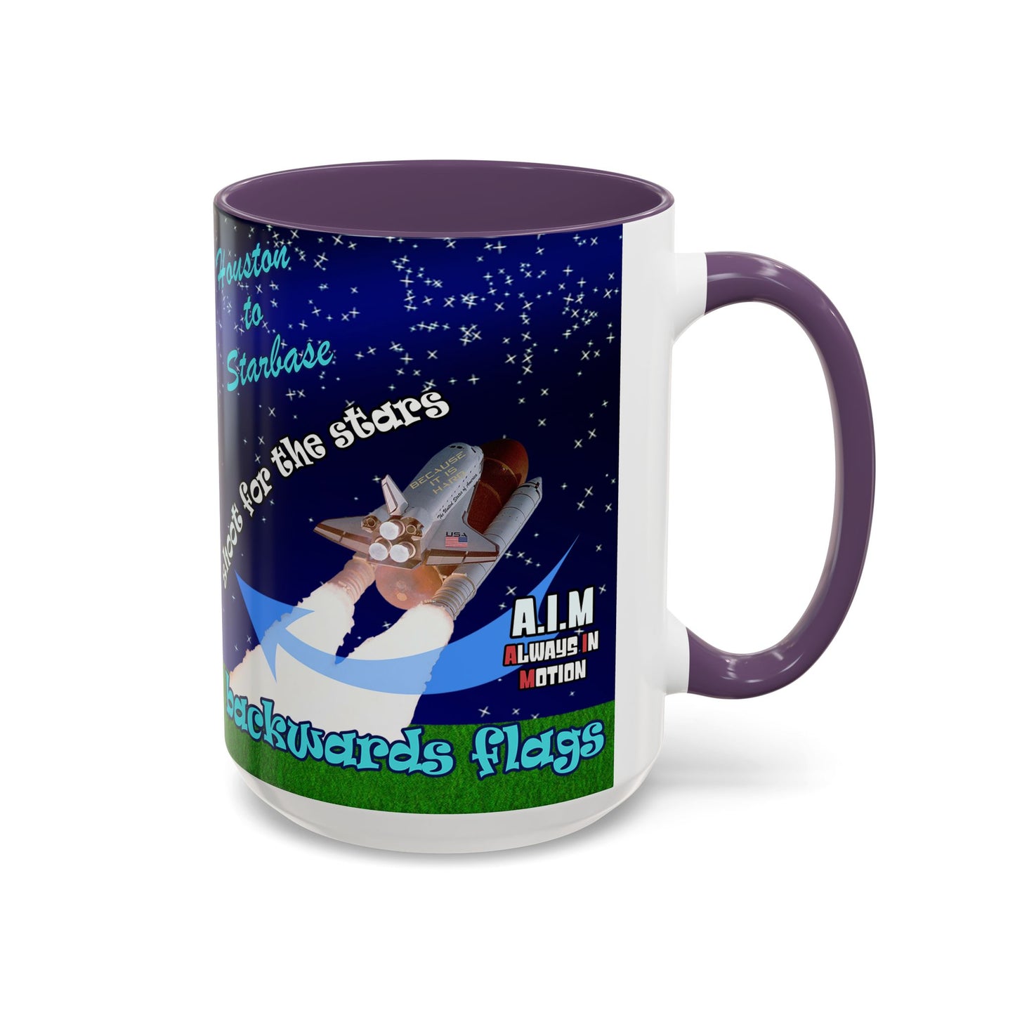 shoot for the stars - Accent Mug ('snoops' background)