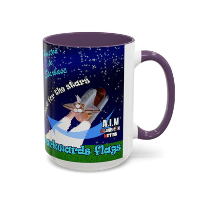 shoot for the stars - Accent Mug ('snoops' background)