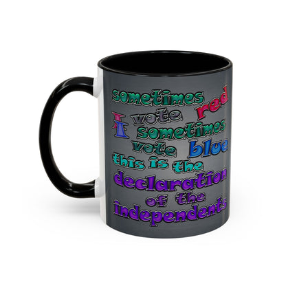 declaration of the independents - Accent Mug (grey-light grey)