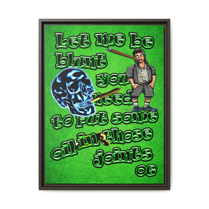 og - framed canvas art (green turf)