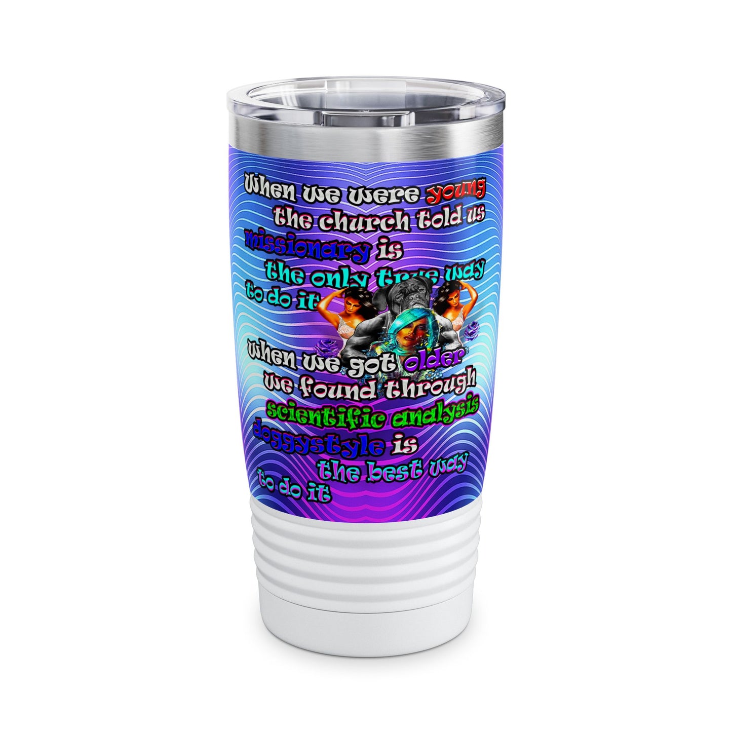 doggystyle - Ringneck Tumbler, 20oz (purple wave)