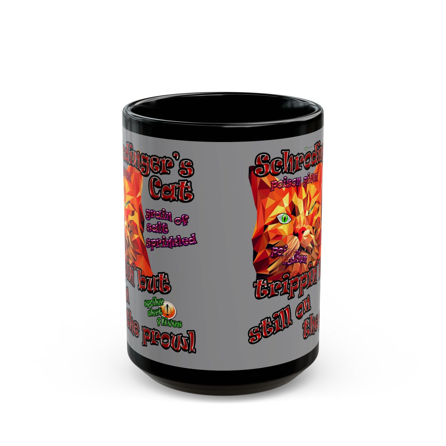 schrodinger's cat - Black Mug (grey)