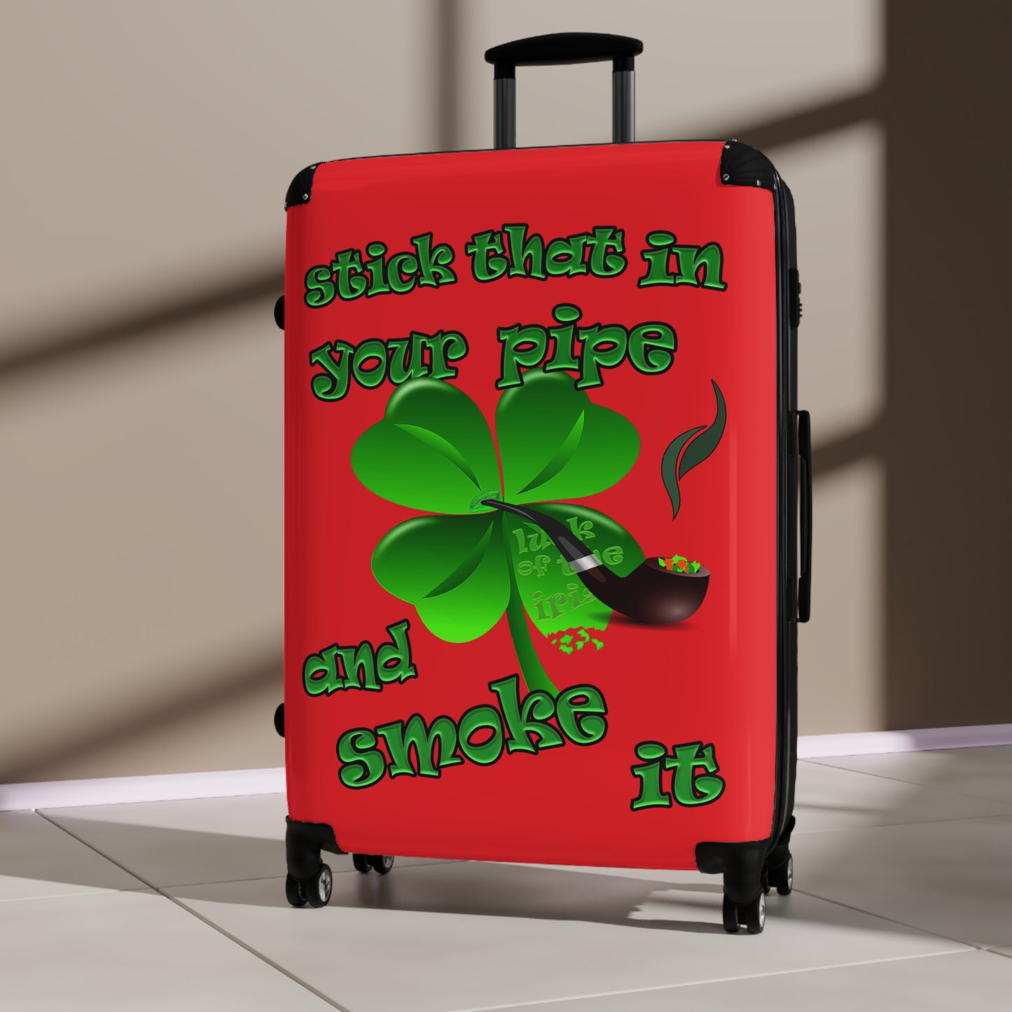 stick that in your pipe and smoke it - Suitcase (red)
