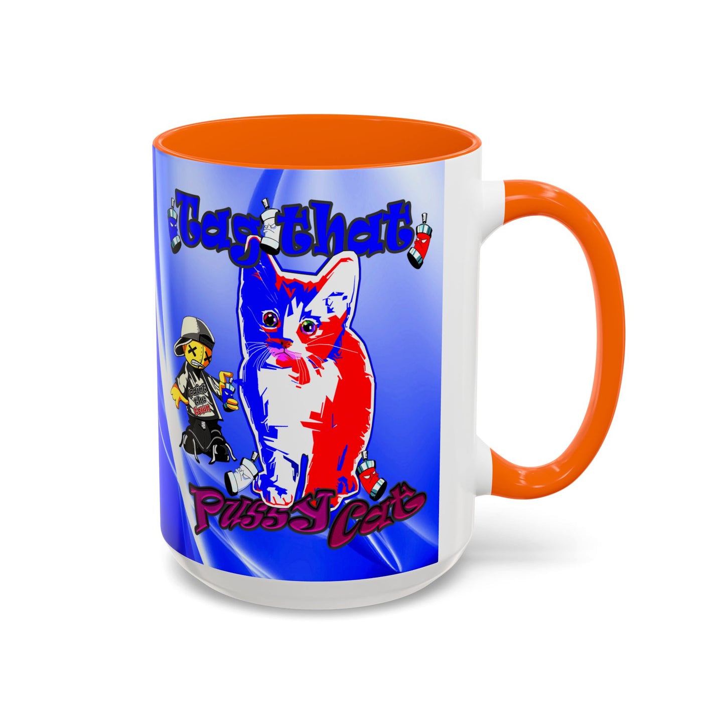 tag that - Accent Mug (blue-white wave)
