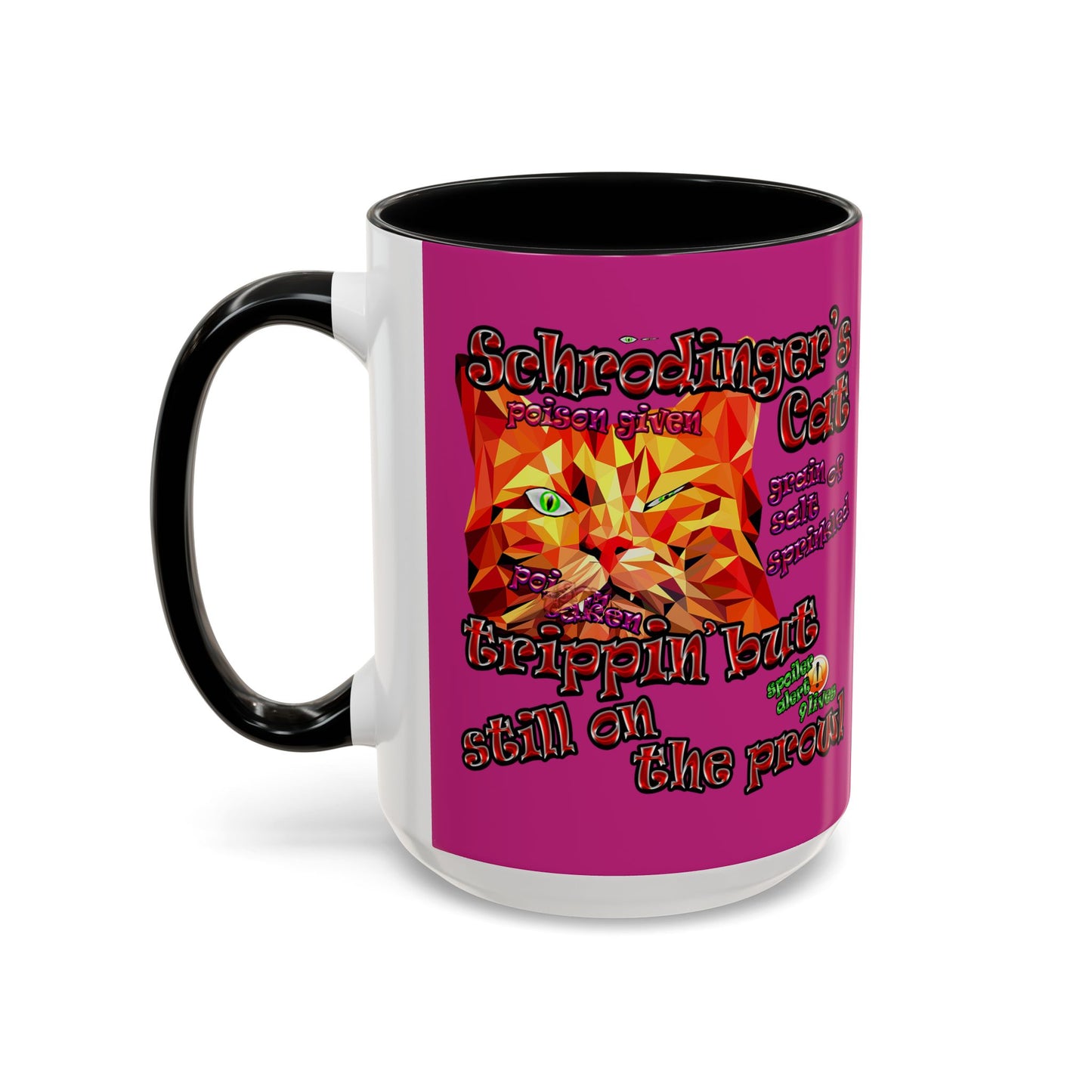 schrodinger's cat - Accent Mug (pink)