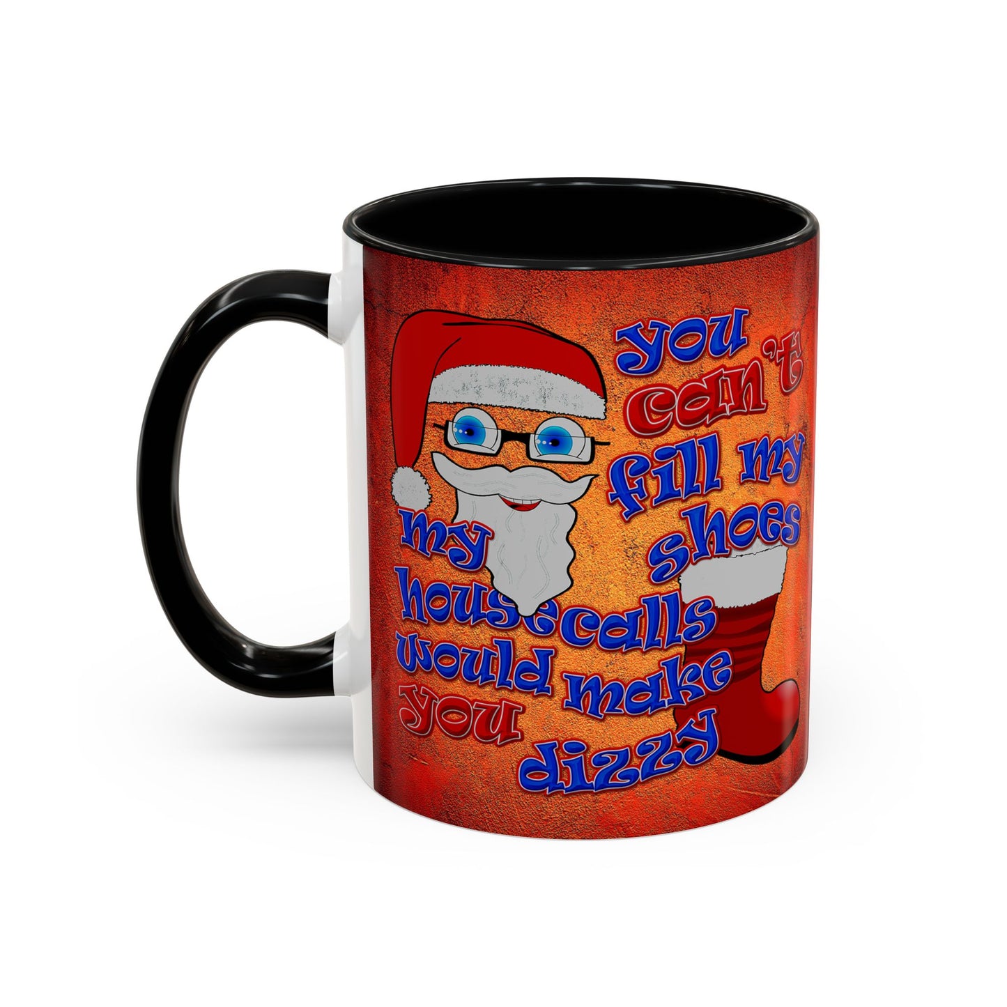 santa's shoes - Accent Mug (burnt orange)
