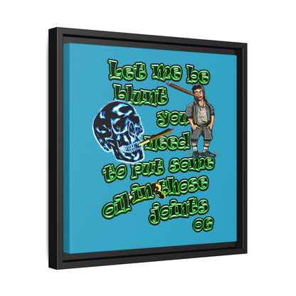 og - framed canvas art (turquoise)