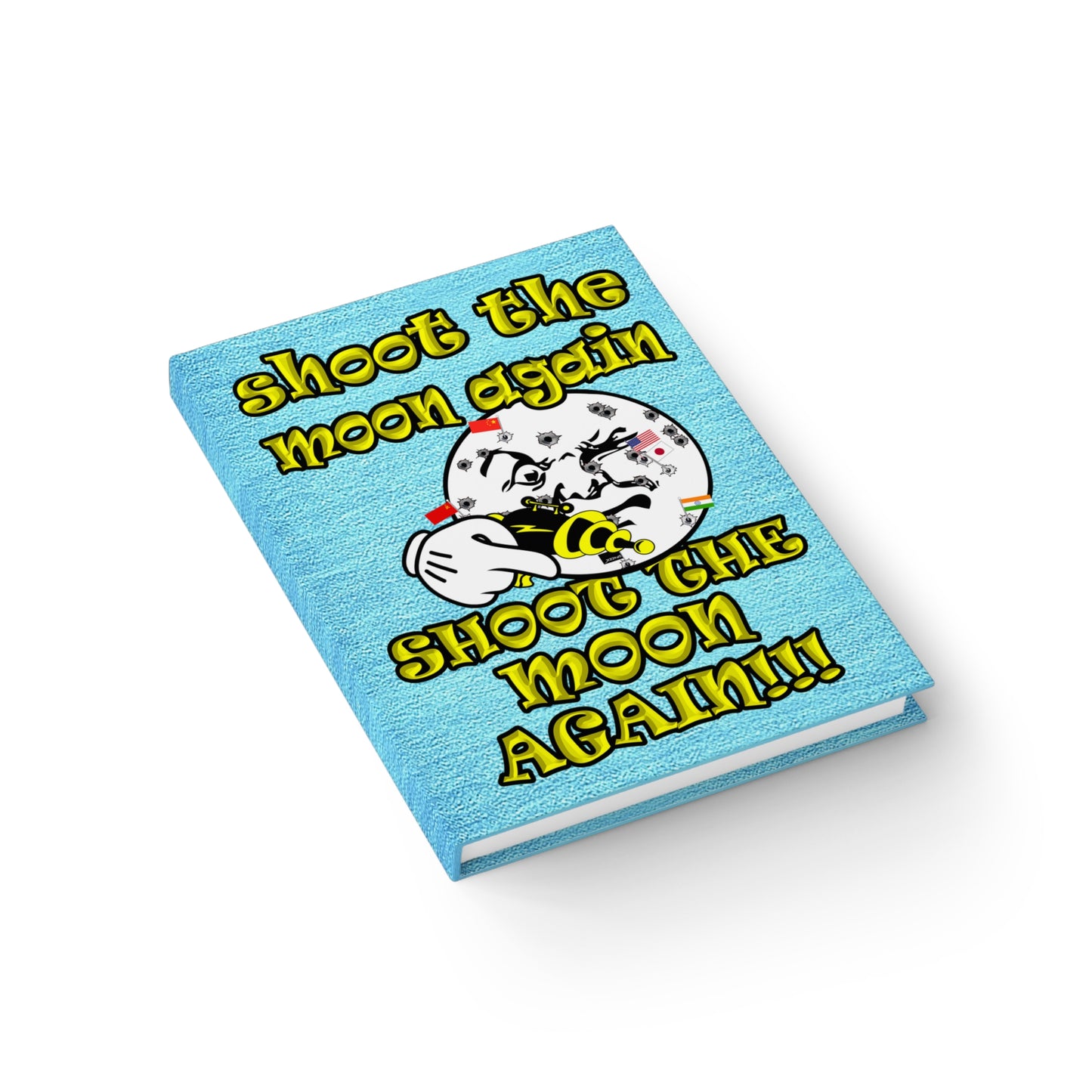 shoot the moon again - journal-blank (faded blue)
