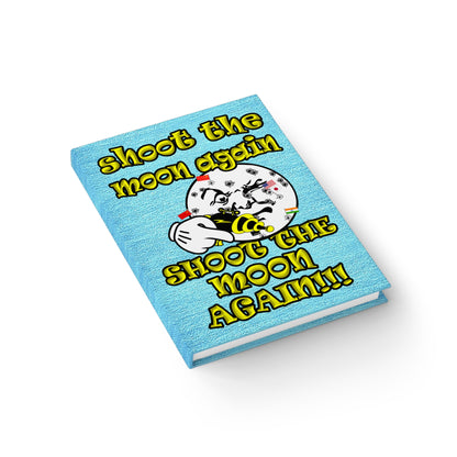 shoot the moon again - journal-blank (faded blue)