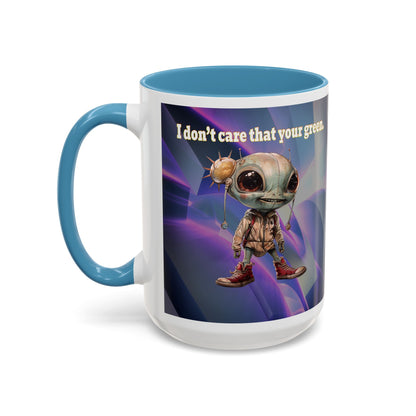 I don't care that your grey - Accent Mug (grey-pink wave)