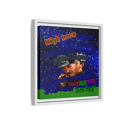 high noon - framed canvas art ('snoops' background)