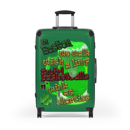 celtics logo - Suitcase (dark green)