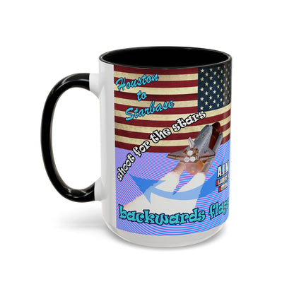 shoot for the stars - Accent Mug (light blue-purple wave)