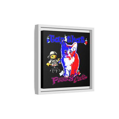 tag that - framed canvas art (black)