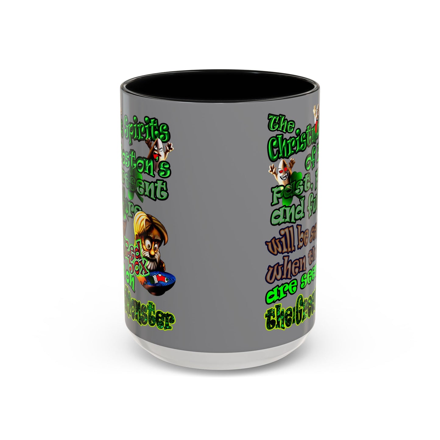 christmas spirits of boston - Accent Mug (grey)