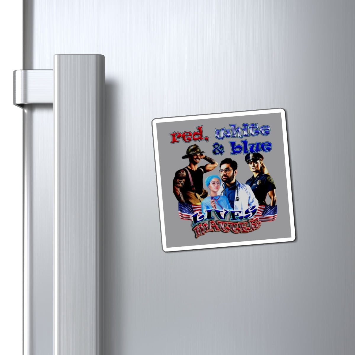 rw&b lives matter - Magnets - (grey)