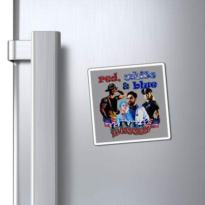 rw&b lives matter - Magnets - (grey)