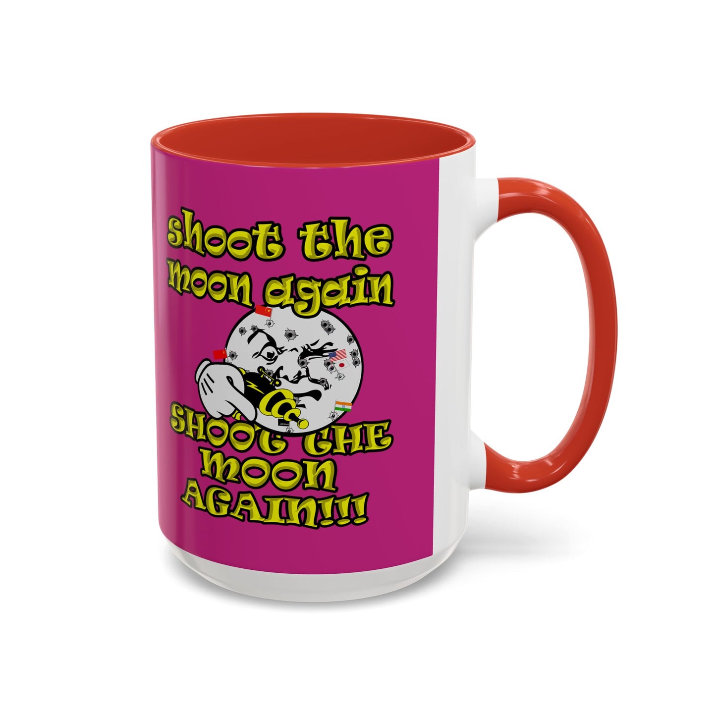 shoot the moon again - Accent Mug (pink)