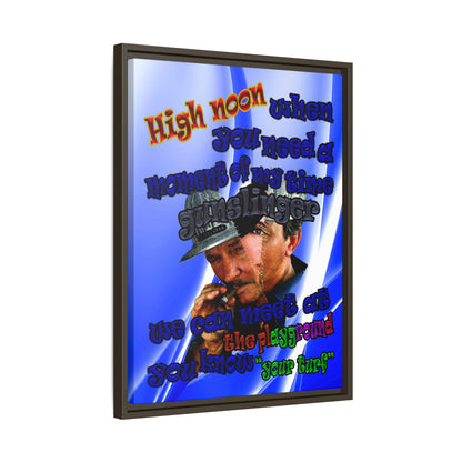 high noon - framed canvas art (blue-white wave)
