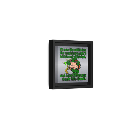 turtle race - framed canvas art (brushed nickel)
