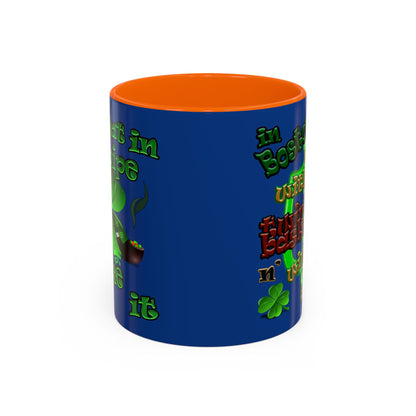 celtics logo - Accent Mug (dark blue)