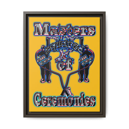 em cee squared - framed canvas art (yellow)